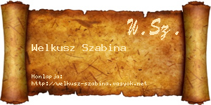 Welkusz Szabina névjegykártya