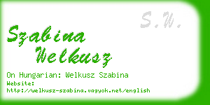 szabina welkusz business card